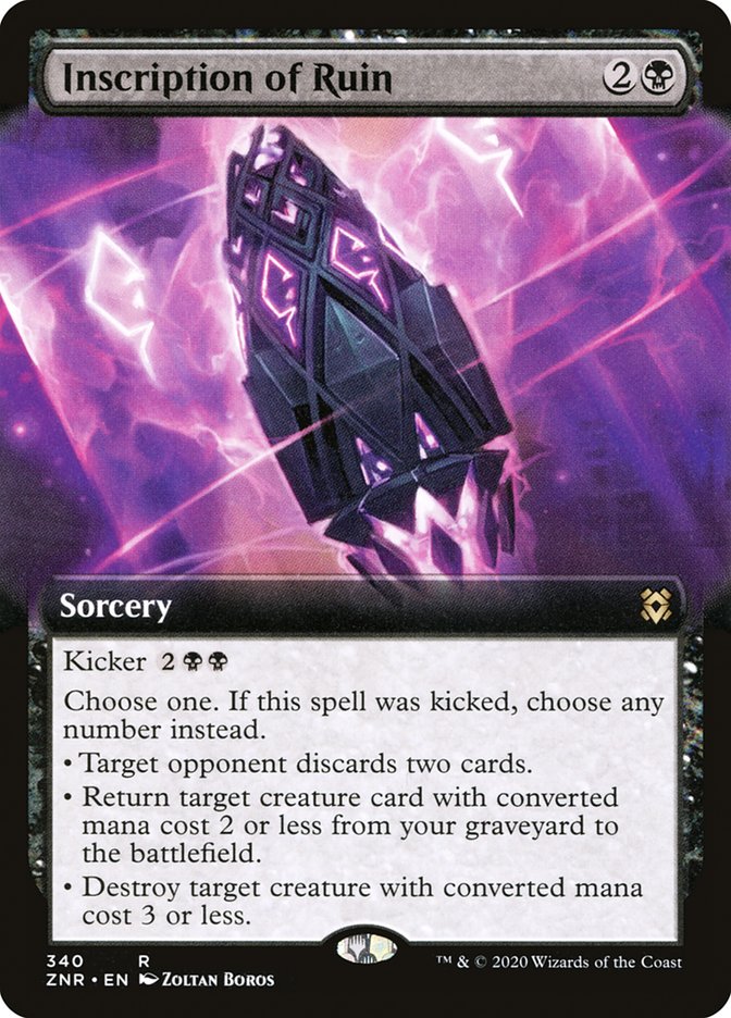 Inscription of Ruin (Extended Art) [Zendikar Rising] | North Game Den