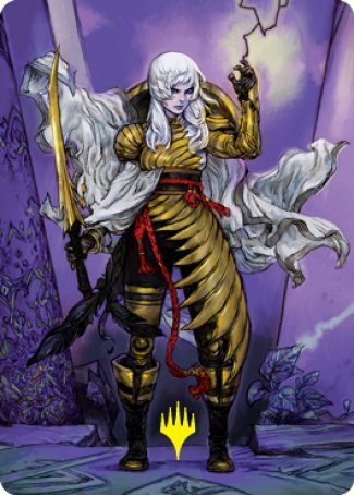 The Wandering Emperor 1 Art Card (Gold-Stamped Signature) [Kamigawa: Neon Dynasty Art Series] | North Game Den