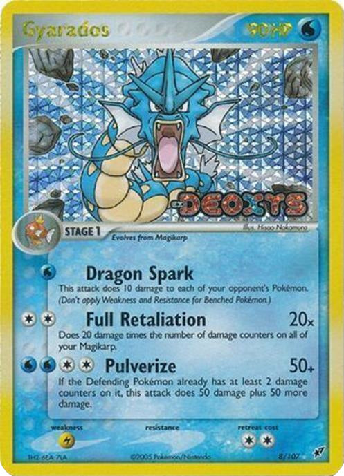 Gyarados (8/107) (Stamped) [EX: Deoxys] | North Game Den